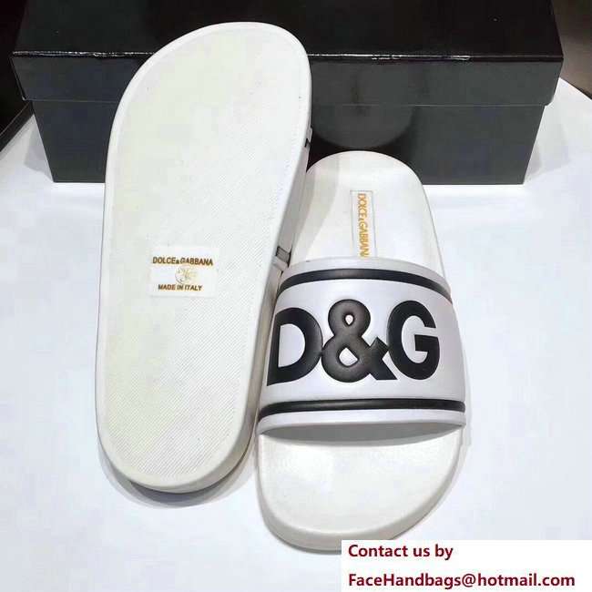 Dolce  &  Gabbana I Love D & G Slippers White 2018